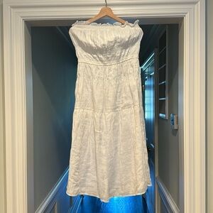Frame smocked strapless dress